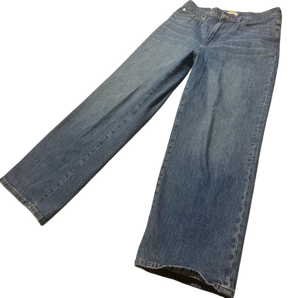 Madewell The Perfect Vintage Wide-Leg Jeans Womens 31 Blue Stretch Denim Relaxed - Picture 4 of 16